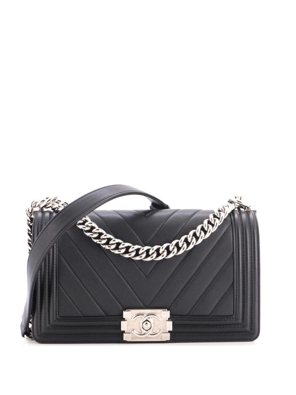 Chanel Boy Flap Bag Chevron Calfskin #370902C46B